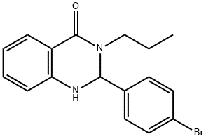 2-(4-bromophenyl)-3-propyl-2,3-dihydro-4(1H)-quinazolinone 结构式