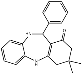 3,3-dimethyl-11-phenyl-2,3,4,5,10,11-hexahydro-1H-dibenzo[b,e][1,4]diazepin-1-one,37587-36-3,结构式