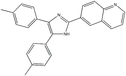 6-[4,5-bis(4-methylphenyl)-1H-imidazol-2-yl]quinoline,37633-04-8,结构式
