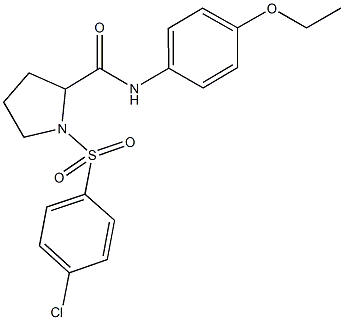 1-[(4-chlorophenyl)sulfonyl]-N-(4-ethoxyphenyl)-2-pyrrolidinecarboxamide 结构式