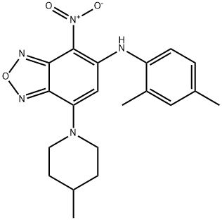 5-(2,4-dimethylanilino)-4-nitro-7-(4-methyl-1-piperidinyl)-2,1,3-benzoxadiazole|