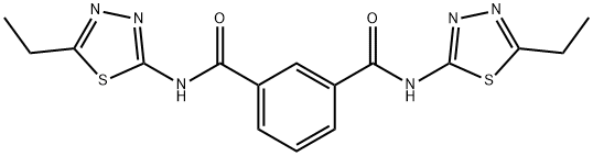 N~1~,N~3~-bis(5-ethyl-1,3,4-thiadiazol-2-yl)isophthalamide 化学構造式