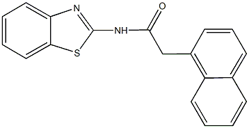 N-(1,3-benzothiazol-2-yl)-2-(1-naphthyl)acetamide 化学構造式