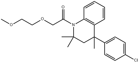 4-(4-chlorophenyl)-1-[(2-methoxyethoxy)acetyl]-2,2,4-trimethyl-1,2,3,4-tetrahydroquinoline,377065-12-8,结构式