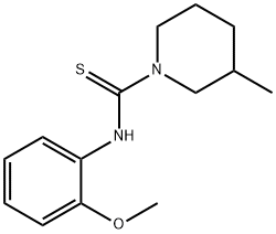 N-(2-methoxyphenyl)-3-methyl-1-piperidinecarbothioamide Structure