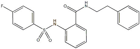 2-{[(4-fluorophenyl)sulfonyl]amino}-N-(2-phenylethyl)benzamide Structure