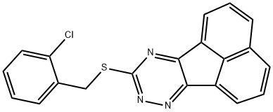 9-[(2-chlorobenzyl)sulfanyl]acenaphtho[1,2-e][1,2,4]triazine 结构式