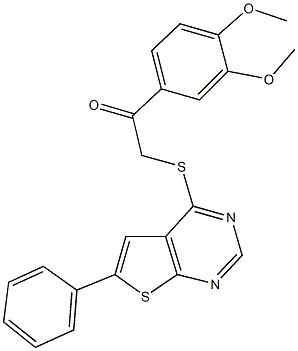 1-(3,4-dimethoxyphenyl)-2-[(6-phenylthieno[2,3-d]pyrimidin-4-yl)sulfanyl]ethanone|