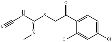 2-(2,4-dichlorophenyl)-2-oxoethyl N'-cyano-N-methylimidothiocarbamate,378203-99-7,结构式