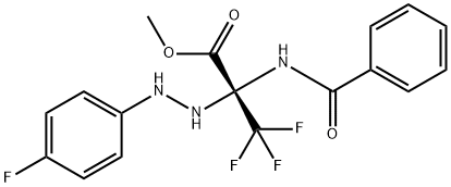 methyl 2-(benzoylamino)-3,3,3-trifluoro-2-[2-(4-fluorophenyl)hydrazino]propanoate|