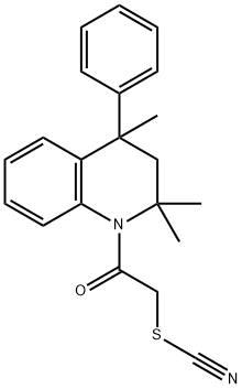 2-oxo-2-(2,2,4-trimethyl-4-phenyl-3,4-dihydroquinolin-1(2H)-yl)ethyl thiocyanate Struktur