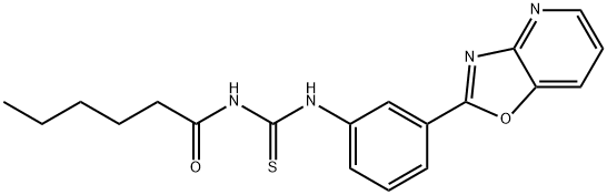 N-hexanoyl-N'-(3-[1,3]oxazolo[4,5-b]pyridin-2-ylphenyl)thiourea|