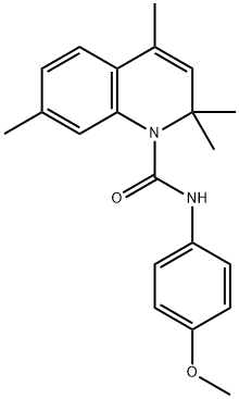 N-(4-methoxyphenyl)-2,2,4,7-tetramethyl-1(2H)-quinolinecarboxamide Struktur