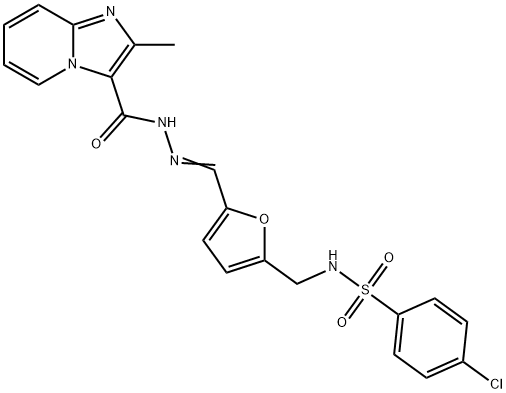 4-chloro-N-[(5-{2-[(2-methylimidazo[1,2-a]pyridin-3-yl)carbonyl]carbohydrazonoyl}-2-furyl)methyl]benzenesulfonamide|