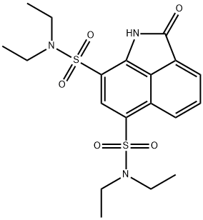 N~6~,N~6~,N~8~,N~8~-tetraethyl-2-oxo-1,2-dihydrobenzo[cd]indole-6,8-disulfonamide Structure