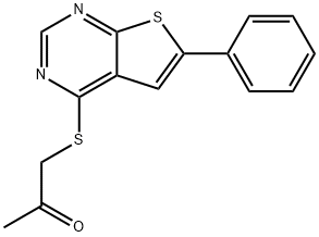 1-[(6-phenylthieno[2,3-d]pyrimidin-4-yl)sulfanyl]acetone Structure