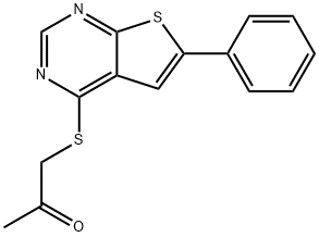 1-[(6-phenylthieno[2,3-d]pyrimidin-4-yl)sulfanyl]acetone|