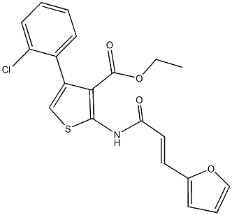 ethyl 4-(2-chlorophenyl)-2-{[3-(2-furyl)acryloyl]amino}-3-thiophenecarboxylate,378227-75-9,结构式