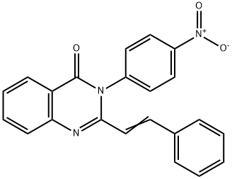 3-{4-nitrophenyl}-2-(2-phenylvinyl)-4(3H)-quinazolinone,37856-30-7,结构式