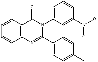 3-{3-nitrophenyl}-2-(4-methylphenyl)-4(3H)-quinazolinone Structure