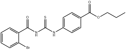 propyl 4-({[(2-bromobenzoyl)amino]carbothioyl}amino)benzoate 结构式