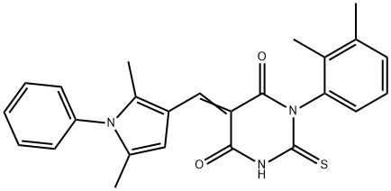 378755-52-3 1-(2,3-dimethylphenyl)-5-[(2,5-dimethyl-1-phenyl-1H-pyrrol-3-yl)methylene]-2-thioxodihydro-4,6(1H,5H)-pyrimidinedione