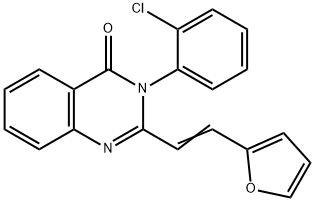 3-(2-chlorophenyl)-2-[2-(2-furyl)vinyl]-4(3H)-quinazolinone 化学構造式