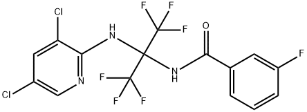 N-[1-[(3,5-dichloro-2-pyridinyl)amino]-2,2,2-trifluoro-1-(trifluoromethyl)ethyl]-3-fluorobenzamide 结构式