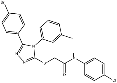 2-{[5-(4-bromophenyl)-4-(3-methylphenyl)-4H-1,2,4-triazol-3-yl]sulfanyl}-N-(4-chlorophenyl)acetamide,378764-30-8,结构式