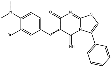 6-[3-bromo-4-(dimethylamino)benzylidene]-5-imino-3-phenyl-5,6-dihydro-7H-[1,3]thiazolo[3,2-a]pyrimidin-7-one|