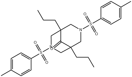 3,7-bis[(4-methylphenyl)sulfonyl]-1,5-dipropyl-3,7-diazabicyclo[3.3.1]nonan-9-one Structure