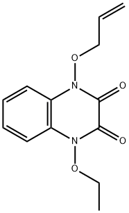 1-(allyloxy)-4-ethoxy-1,4-dihydroquinoxaline-2,3-dione 化学構造式