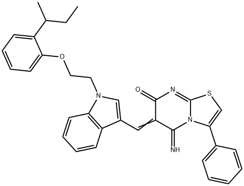 378776-53-5 6-({1-[2-(2-sec-butylphenoxy)ethyl]-1H-indol-3-yl}methylene)-5-imino-3-phenyl-5,6-dihydro-7H-[1,3]thiazolo[3,2-a]pyrimidin-7-one