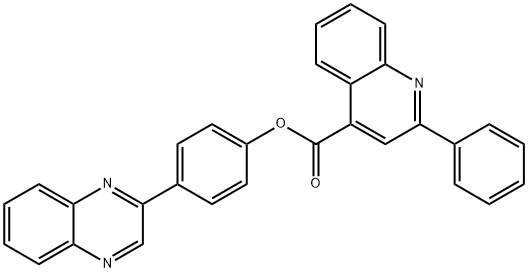 4-(2-quinoxalinyl)phenyl 2-phenyl-4-quinolinecarboxylate 结构式
