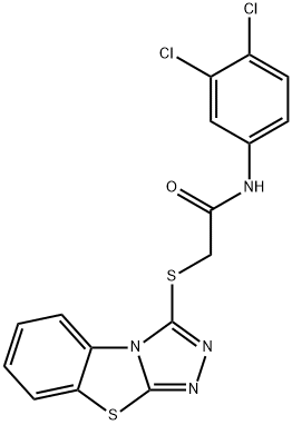 N-(3,4-dichlorophenyl)-2-([1,2,4]triazolo[3,4-b][1,3]benzothiazol-3-ylsulfanyl)acetamide Structure