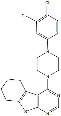 4-[4-(3,4-dichlorophenyl)piperazin-1-yl]-5,6,7,8-tetrahydro[1]benzothieno[2,3-d]pyrimidine|