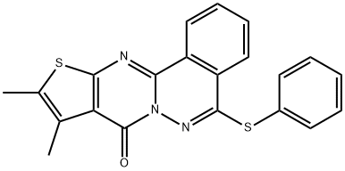 379244-75-4 9,10-dimethyl-5-(phenylsulfanyl)-8H-thieno[2',3':4,5]pyrimido[2,1-a]phthalazin-8-one