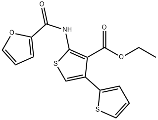 ethyl 2-(2-furoylamino)-2',4-bithiophene-3-carboxylate Struktur