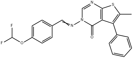 3-{[4-(difluoromethoxy)benzylidene]amino}-6-methyl-5-phenylthieno[2,3-d]pyrimidin-4(3H)-one|