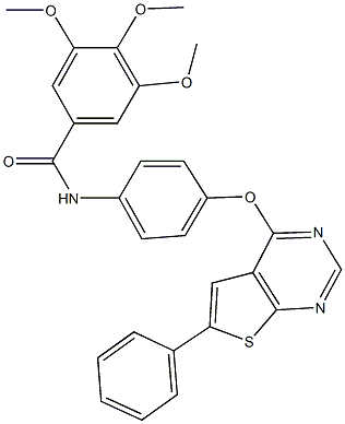 379245-29-1 3,4,5-trimethoxy-N-{4-[(6-phenylthieno[2,3-d]pyrimidin-4-yl)oxy]phenyl}benzamide