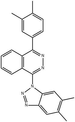 1-(5,6-dimethyl-1H-1,2,3-benzotriazol-1-yl)-4-(3,4-dimethylphenyl)phthalazine Structure