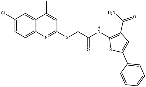 379246-02-3 2-({[(6-chloro-4-methylquinolin-2-yl)sulfanyl]acetyl}amino)-5-phenylthiophene-3-carboxamide