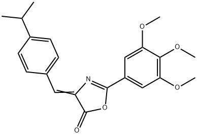 4-(4-isopropylbenzylidene)-2-(3,4,5-trimethoxyphenyl)-1,3-oxazol-5(4H)-one Structure