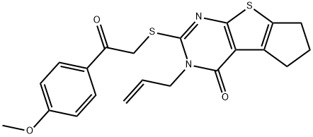 379247-73-1 3-allyl-2-{[2-(4-methoxyphenyl)-2-oxoethyl]sulfanyl}-3,5,6,7-tetrahydro-4H-cyclopenta[4,5]thieno[2,3-d]pyrimidin-4-one