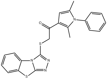 1-(2,5-dimethyl-1-phenyl-1H-pyrrol-3-yl)-2-([1,2,4]triazolo[3,4-b][1,3]benzothiazol-3-ylsulfanyl)ethanone,379247-82-2,结构式