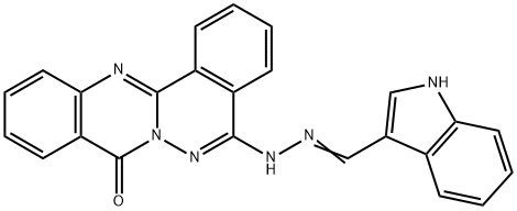 1H-indole-3-carbaldehyde (8-oxo-8H-phthalazino[1,2-b]quinazolin-5-yl)hydrazone Struktur