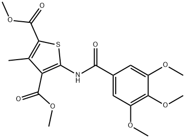 dimethyl 3-methyl-5-[(3,4,5-trimethoxybenzoyl)amino]-2,4-thiophenedicarboxylate,379248-30-3,结构式