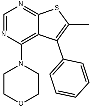 6-methyl-4-morpholin-4-yl-5-phenylthieno[2,3-d]pyrimidine Structure