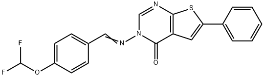 3-{[4-(difluoromethoxy)benzylidene]amino}-6-phenylthieno[2,3-d]pyrimidin-4(3H)-one|