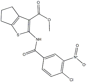 methyl 2-({4-chloro-3-nitrobenzoyl}amino)-5,6-dihydro-4H-cyclopenta[b]thiophene-3-carboxylate|